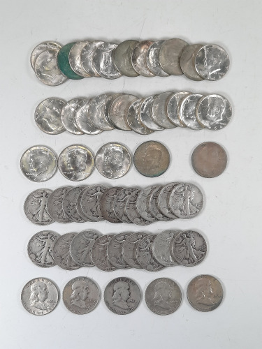 (55) U.S. Half-Dollar Coins Assorted Years