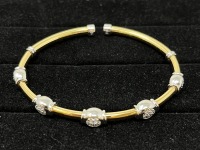 18K Gold & Diamond Bangle Bracelet (Dayton, NJ)