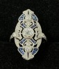 JoAq Platinum Diamond & Sapphire Ring (Dayton, NJ)