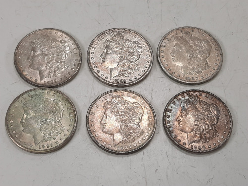 (6) Morgan $1 Coins