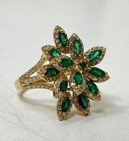 14K Gold Effy Emerald & Diamond Ring (Dayton, NJ)