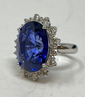 18K Gold Sapphire & Diamond Ring (Dayton, NJ)