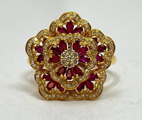 18K Gold Ruby & Diamond Ring (Dayton, NJ)