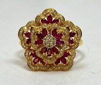 18K Gold Ruby & Diamond Ring (Dayton, NJ)