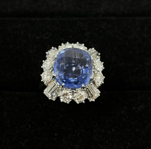 18K Gold Sapphire & Diamond Ring (Dayton, NJ)