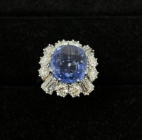 18K Gold Sapphire & Diamond Ring (Dayton, NJ)