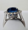 Platinum Diamond & Sapphire Ring (Dayton, NJ) - 3