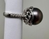 18K Gold Tahitian Pearl & Diamond Ring (Dayton, NJ) - 2