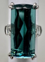 18K Gold Tourmaline & Diamond Ring (Dayton, NJ)