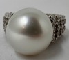 18K Gold Pearl & Diamond Ring (Dayton, NJ)
