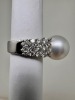 18K Gold Pearl & Diamond Ring (Dayton, NJ) - 2