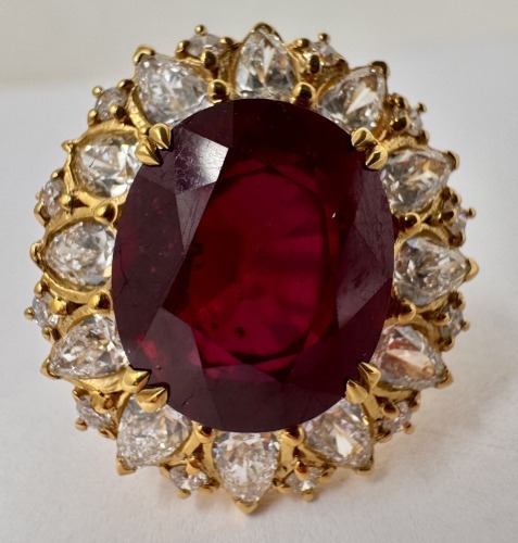 18K Gold Ruby & Diamond Ring (Dayton, NJ)