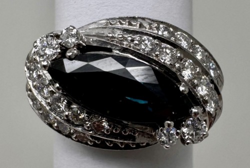 14K Gold Sapphire & Diamond Ring (Dayton, NJ)