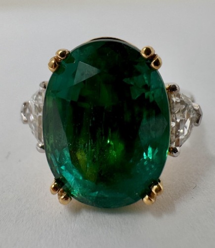 Platinum Emerald & Diamond Ring (Dayton, NJ)