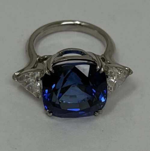 Platinum Sapphire & Diamond Ring (Dayton, NJ)