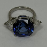 Platinum Sapphire & Diamond Ring (Dayton, NJ)