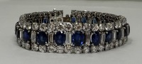 Platinum Sapphire & Diamond Bracelet (Dayton, NJ)