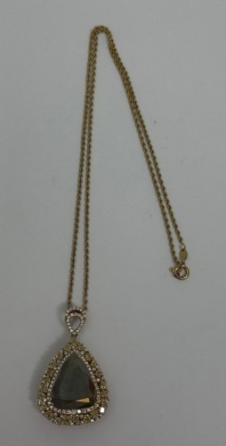 18K Gold Chain & Diamond Pendant Necklace (Dayton, NJ)