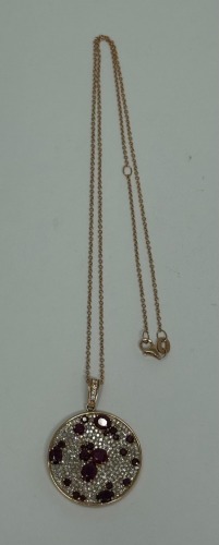 14K Gold Diamond & Ruby Necklace (Dayton, NJ)