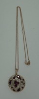 14K Gold Diamond & Ruby Necklace (Dayton, NJ)