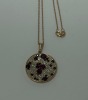 14K Gold Diamond & Ruby Necklace (Dayton, NJ) - 3