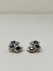 18K Gold Sapphire & Diamond Earrings (Dayton, NJ) - 3