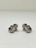 18K Gold Sapphire & Diamond Earrings (Dayton, NJ) - 4