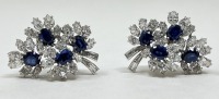 Platinum Sapphire & Diamond Earrings (Dayton, NJ)