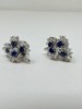 Platinum Sapphire & Diamond Earrings (Dayton, NJ) - 2