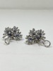 Platinum Sapphire & Diamond Earrings (Dayton, NJ) - 6