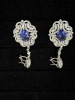 18K Gold Diamond & Tanzanite Earrings (Dayton, NJ) - 3