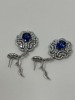 18K Gold Diamond & Tanzanite Earrings (Dayton, NJ) - 5