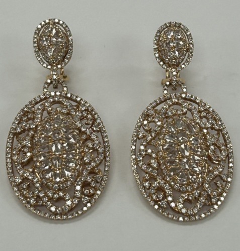 18K Gold Diamond Earrings (Dayton, NJ)