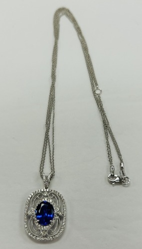 18K Gold Tanzanite & Diamond Necklace (Dayton, NJ)