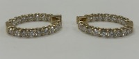 14K Gold Diamond Hoop Earrings (Dayton, NJ)