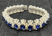 Platinum Sapphire & Diamond Bracelet (Dayton, NJ)