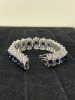 Platinum Sapphire & Diamond Bracelet (Dayton, NJ) - 4
