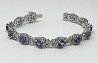 18K Gold Sapphire & Diamond Bracelet (Dayton, NJ)