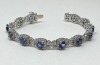 18K Gold Sapphire & Diamond Bracelet (Dayton, NJ)