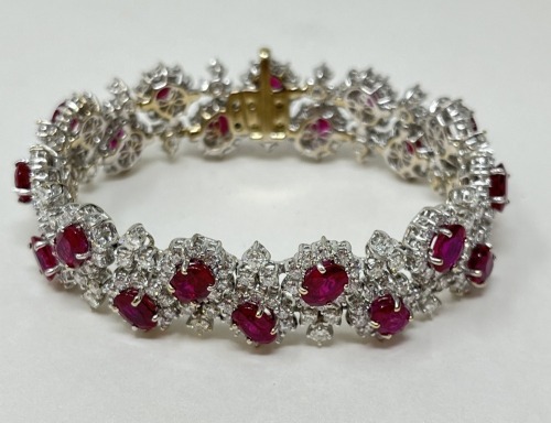 18K Gold Diamond & Ruby Bracelet (Dayton, NJ)