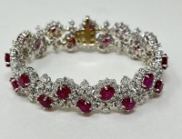 18K Gold Diamond & Ruby Bracelet (Dayton, NJ)