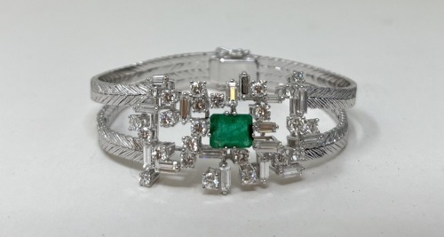 14K Gold Emerald & Diamond Bracelet (Dayton, NJ)