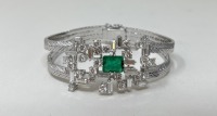 14K Gold Emerald & Diamond Bracelet (Dayton, NJ)