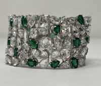 18K Gold Emeald & Diamond Bracelet (Dayton, NJ)