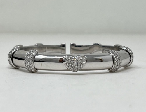 18K Gold Diamond Cuff Bangle (Dayton, NJ)