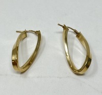 (2) Pairs 14K Gold Earrings & (3) Pairs 18K Gold Earrings (Dayton, NJ)