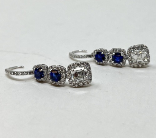 Platinum Sapphire Earrings (Dayton, NJ)