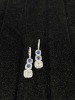 Platinum Sapphire Earrings (Dayton, NJ) - 2