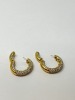 14K Gold Diamond Hoop Earrings (Dayton, NJ) - 3