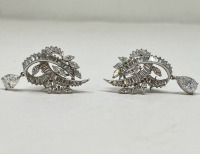 Platinum Diamond Clip Earrings (Dayton, NJ)